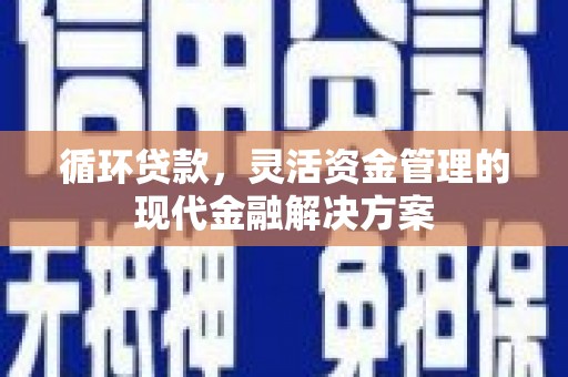 顺昌循环贷款，灵活资金管理的现代金融解决方案