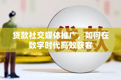 宁国贷款社交媒体推广，如何在数字时代高效获客