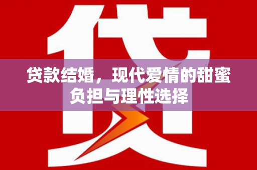 海东贷款结婚，现代爱情的甜蜜负担与理性选择