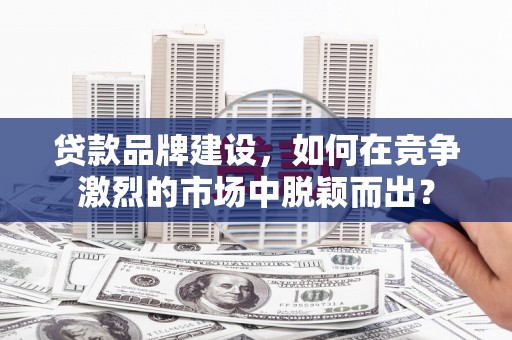 晋州贷款品牌建设，如何在竞争激烈的市场中脱颖而出？