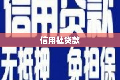 巴中信用社贷款