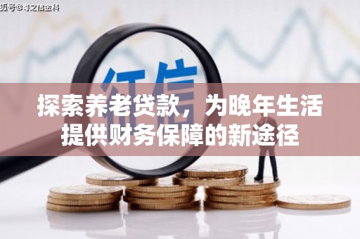 灵宝探索养老贷款，为晚年生活提供财务保障的新途径