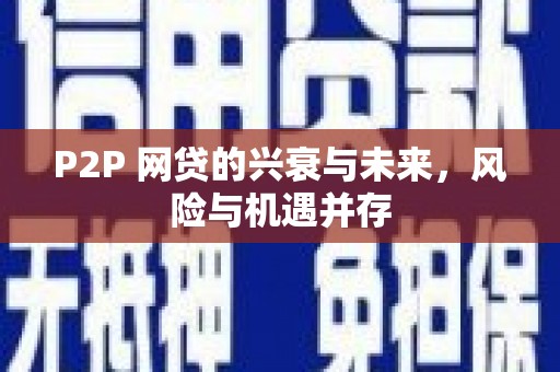 旗津P2P 网贷的兴衰与未来，风险与机遇并存