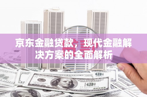 黔西京东金融贷款，现代金融解决方案的全面解析