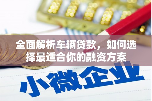 淡水全面解析车辆贷款，如何选择最适合你的融资方案