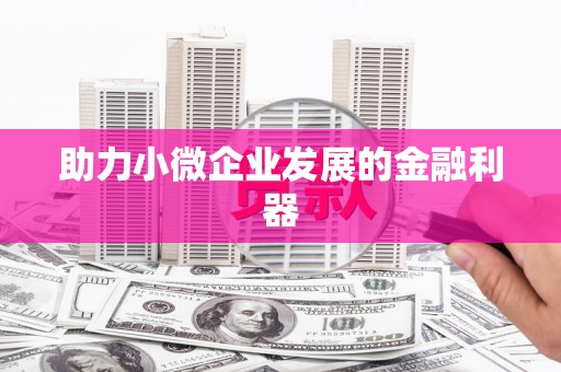 顺城助力小微企业发展的金融利器